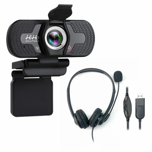 Speak-IT Premier 1000W HD Webcam and 218B Headset Bundle