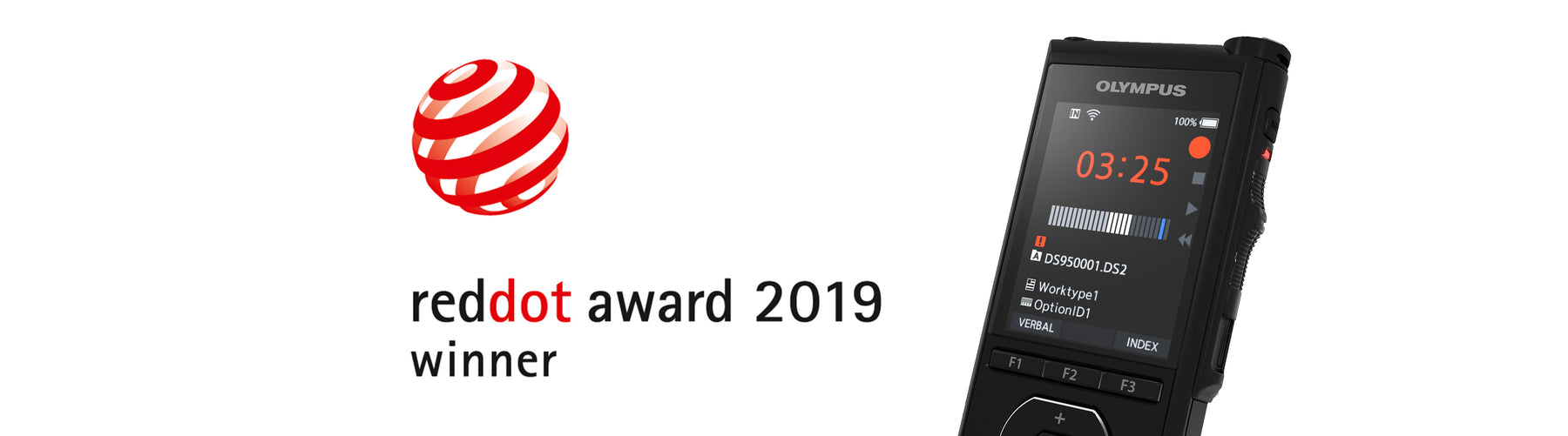 Olympus DS-9500 Winner of the Red Dot Design Awards 2019