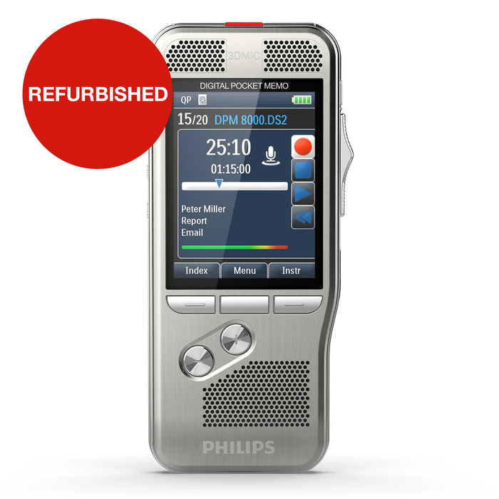 Philips DPM8100 Digital PocketMemo (Refurbished, Machine Only)