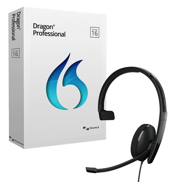 Nuance Dragon Professional V16 + EPOS 130T USB Headset