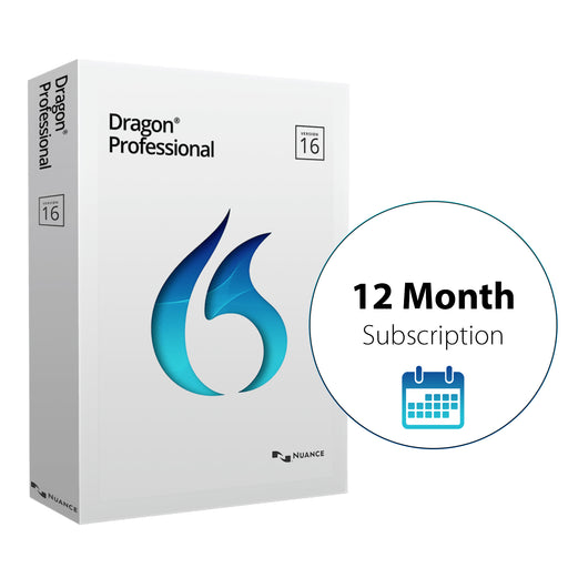 Nuance Dragon Professional V16 - Single User License (12 Month Subscription)
