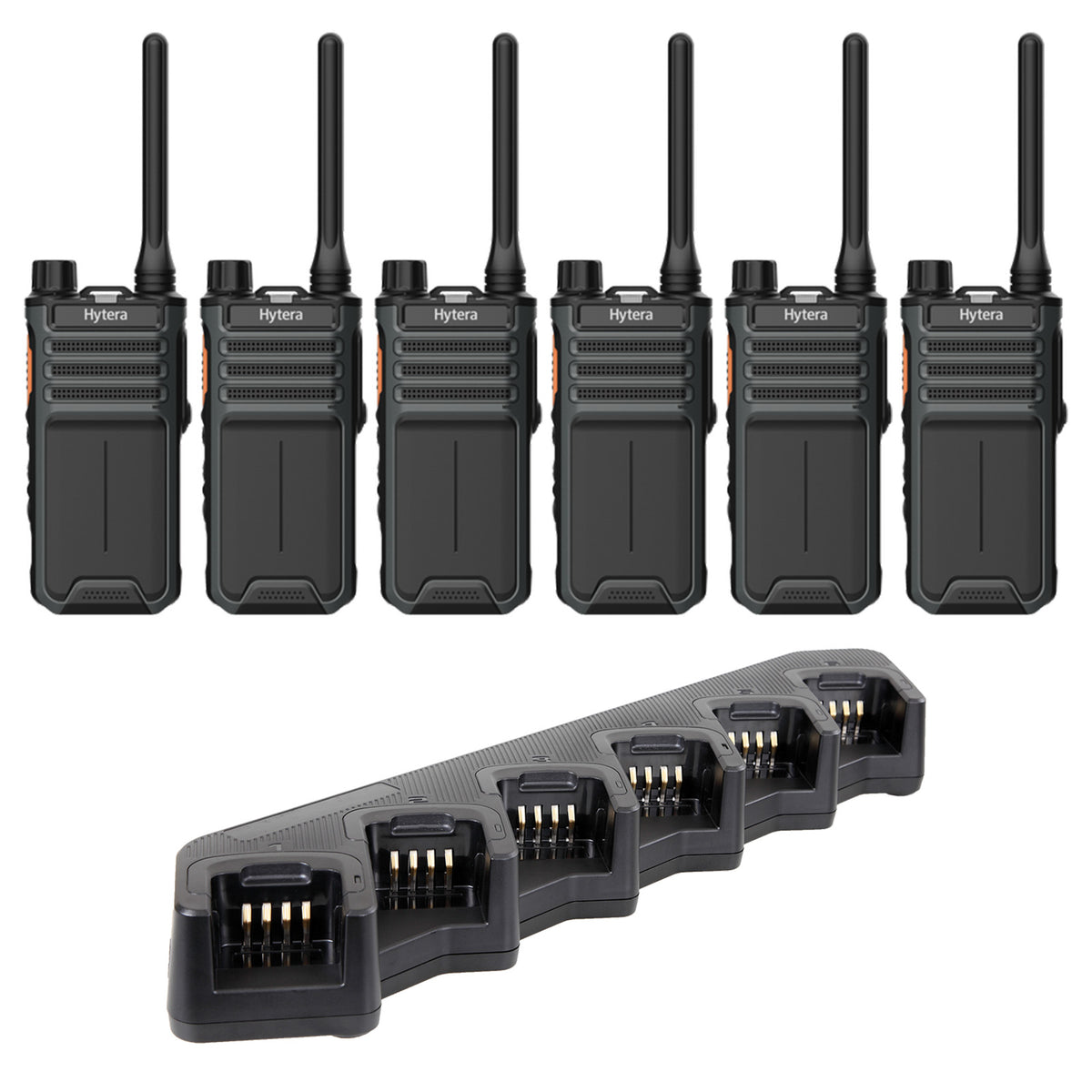 Hytera BP515LF License-Free DMR Tier 1 & Analogue Radio 6 Pack with Ch ...