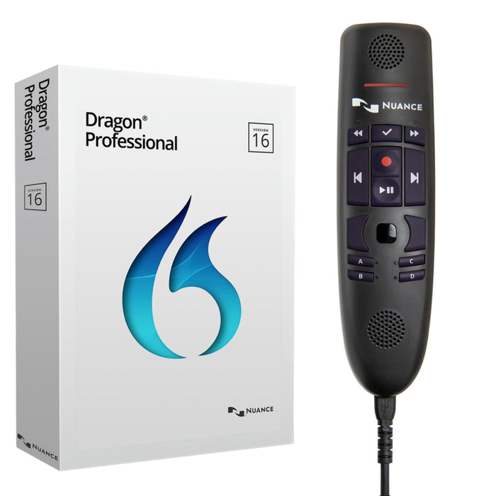 Nuance PowerMic 4 Dictation Microphone with Dragon Professional V16 Software