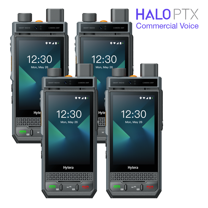 Hytera P60 PoC Radio with Camera Plus Halo PTX Commercial (4-Pack)
