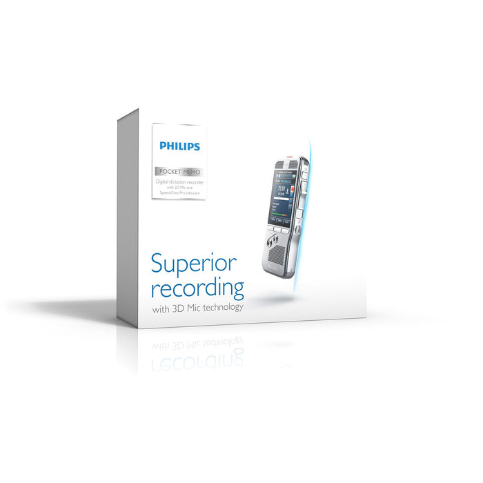 Philips DPM8000 Digital PocketMemo with SpeechExec Pro V11 - 2 Year License - Speak-IT Solutions LTD