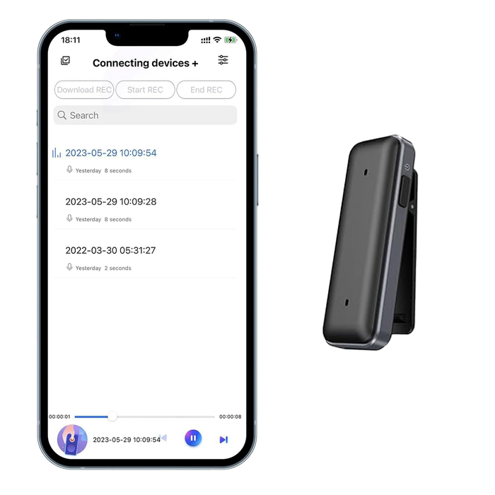 Speak-IT 64GB Mini Voice and Ambient Recorder
