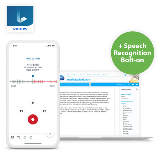 SpeechLive Pro Business Package + Speech-To-Text Bolt-on (Single-user, 12 Month Subscription)