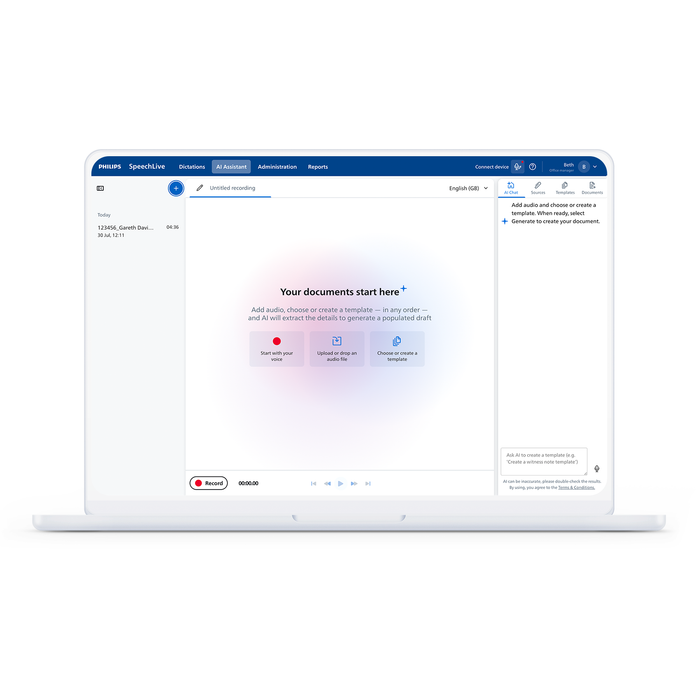 SpeechLive Legal AI Assistant (Single-user, 12 Month Subscription)