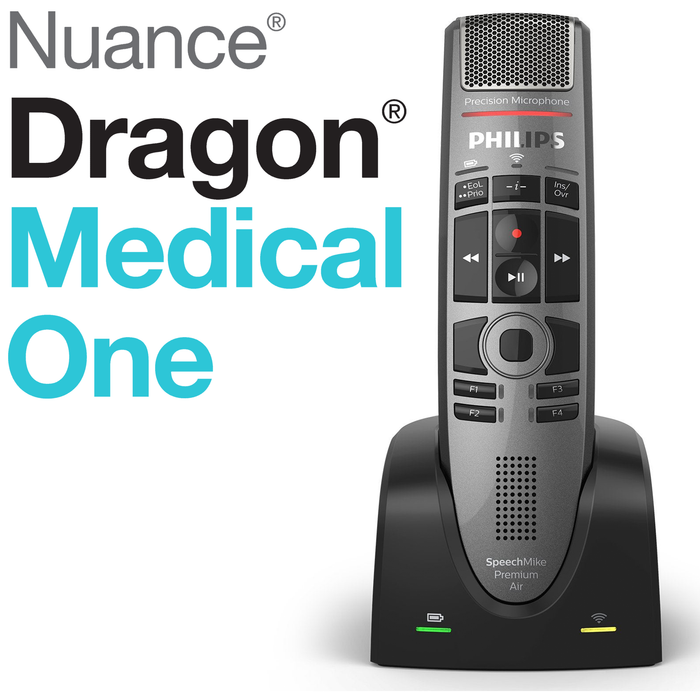 Philips SMP4000 SpeechMike Premium with Nuance Dragon Medical One (12 Month Subscription)