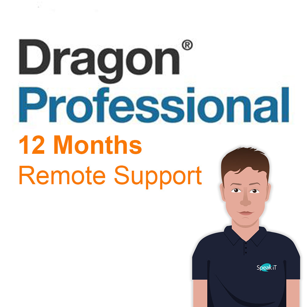 12 Months Remote Technical Support for Nuance Dragon Professional Solutions (per user) - Speak-IT Solutions LTD