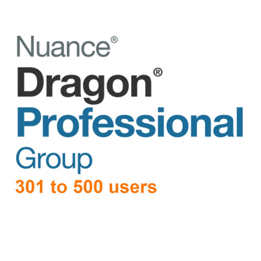 Nuance Dragon Professional Group 15 Volume License 301 - 500 Users - Speak-IT Solutions LTD