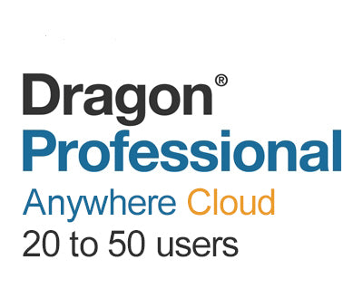 Nuance Dragon Professional Anywhere Cloud 20 to 50 Users - Speak-IT Solutions LTD