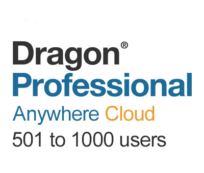 Nuance Dragon Professional Anywhere Cloud 501 to 1000 Users - Speak-IT Solutions LTD