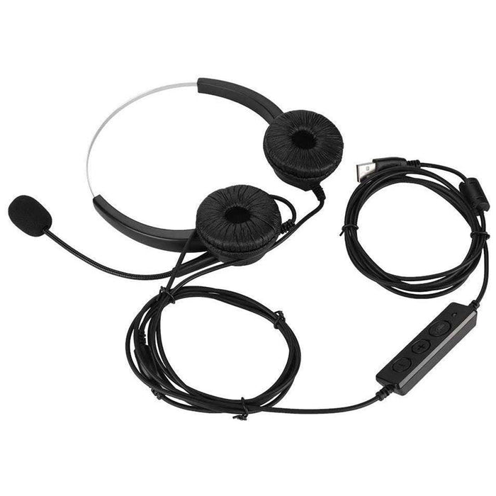 Speak-IT EC134 Binaural USB Headset with Microphone & Volume Control
