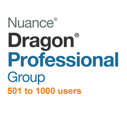 Nuance Dragon Professional Group 15 Volume License 501 - 1000 Users - Speak-IT Solutions LTD