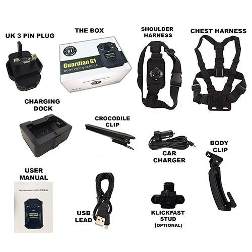G1 Body Worn Camera with Complete Accessory Kit - Speak-IT Solutions LTD
