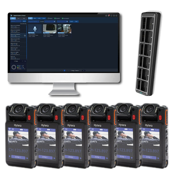 Hytera VM780 Complete BodyCam Kit (6 users) Incl. SmartMDM Software - Speak-IT Solutions LTD