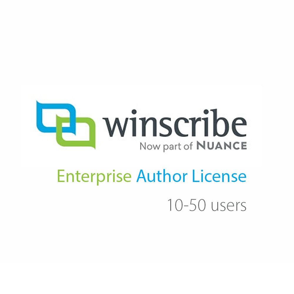 Nuance Winscribe Enterprise Author License (10-50 Users) - Speak-IT Solutions LTD