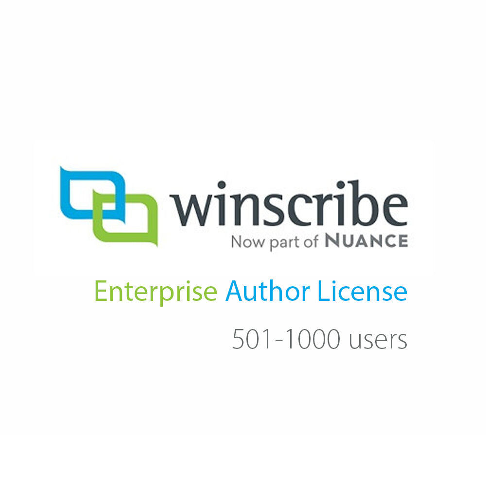 Nuance Winscribe Enterprise Author License (501-1000 Users) - Speak-IT Solutions LTD