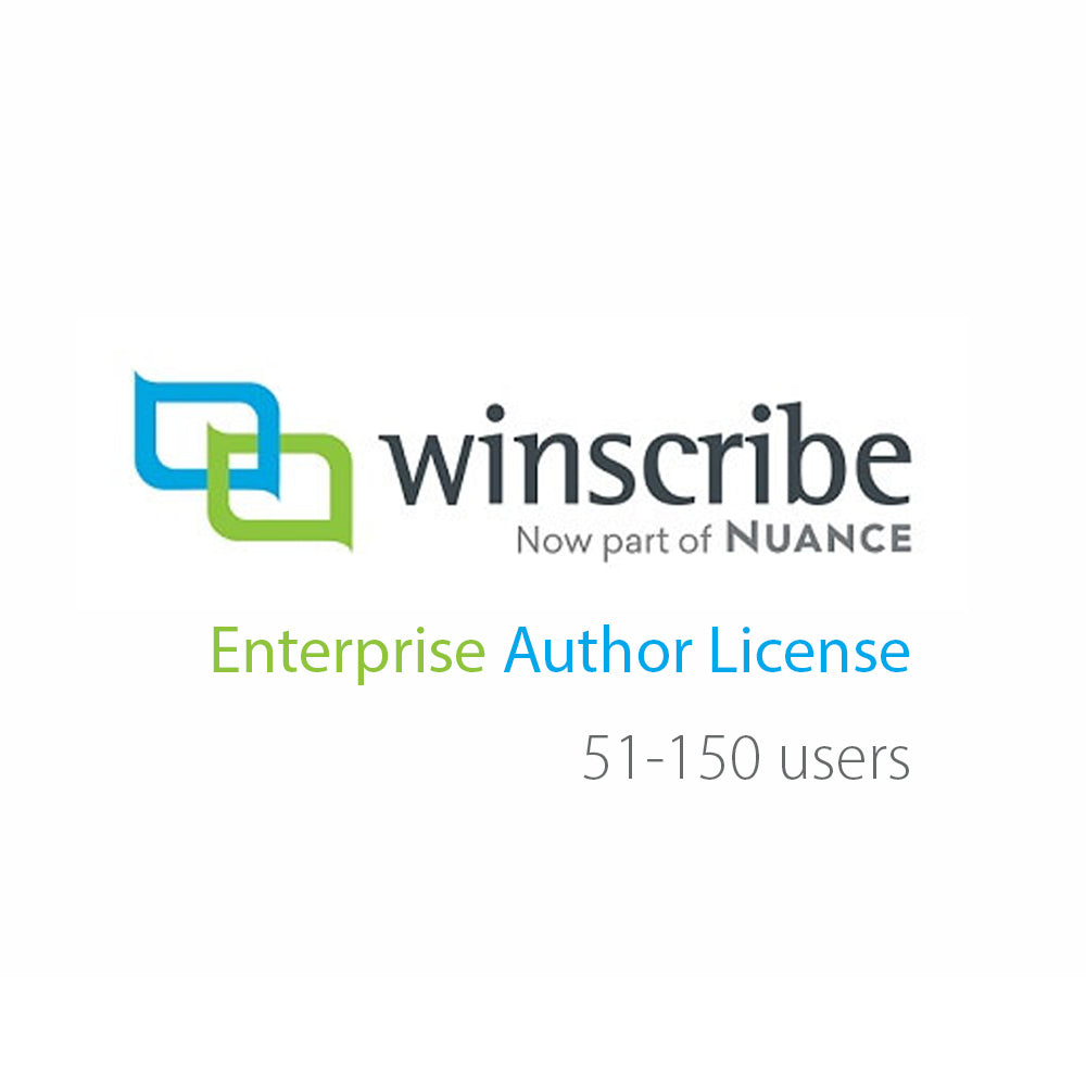 Nuance Winscribe Enterprise Author License (51-150 Users) - Speak-IT Solutions LTD