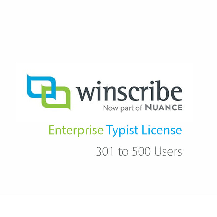 Nuance Winscribe Enterprise Typist License (301-500 Users) - Speak-IT Solutions LTD
