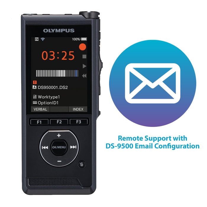 Remote Support - Olympus DS-9500 Email Configuration