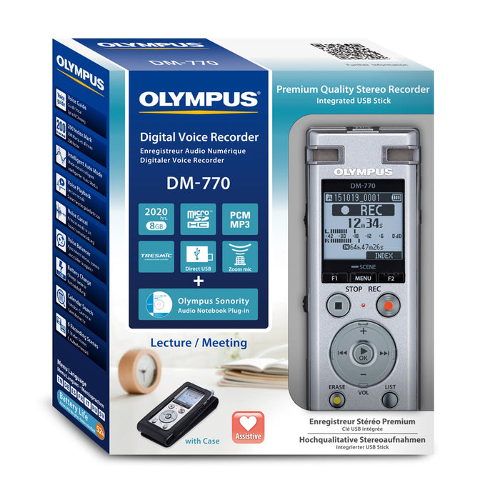 Olympus DM-770 Assistive Digital Voice Recorder - Speak-IT Solutions LTD
