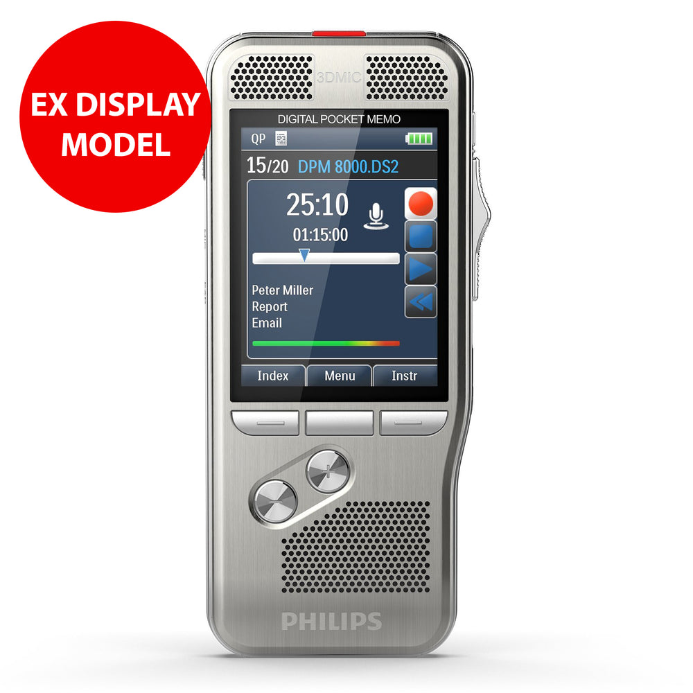 Philips DPM8100 Digital PocketMemo (Ex Display, No Box)