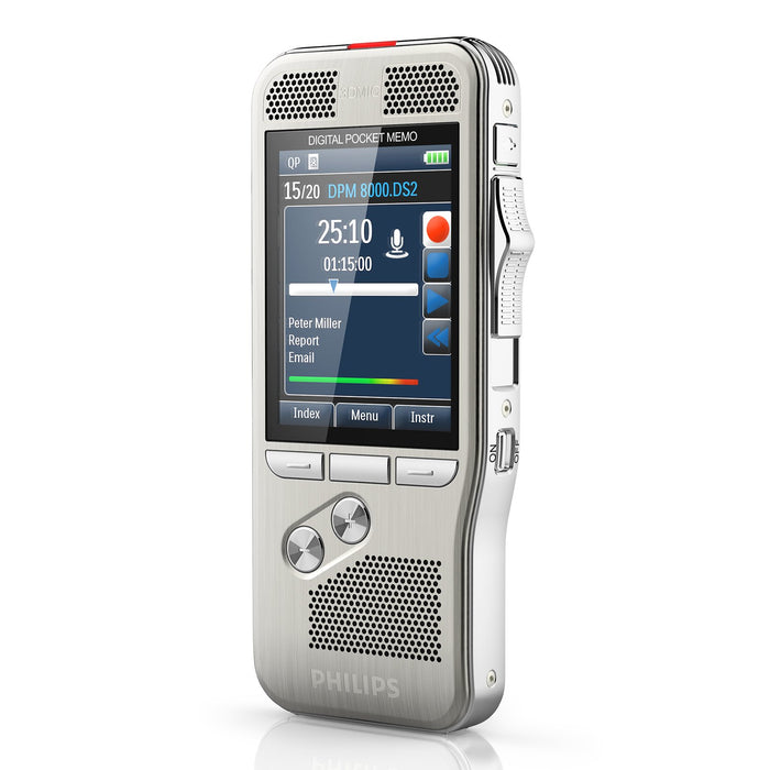 Philips DPM8000 Digital PocketMemo with SpeechExec Pro V11 - 2 Year License - Speak-IT Solutions LTD