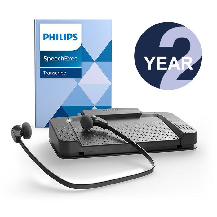Philips LFH7177/06 Transcription Kit with SpeechExec Transcribe V11 - 2 Year License - Speak-IT Solutions LTD
