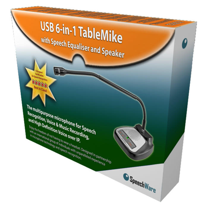 SpeechWare TableMike 6-in-1 USB Microphone with 53cm Microphone Boom Arm