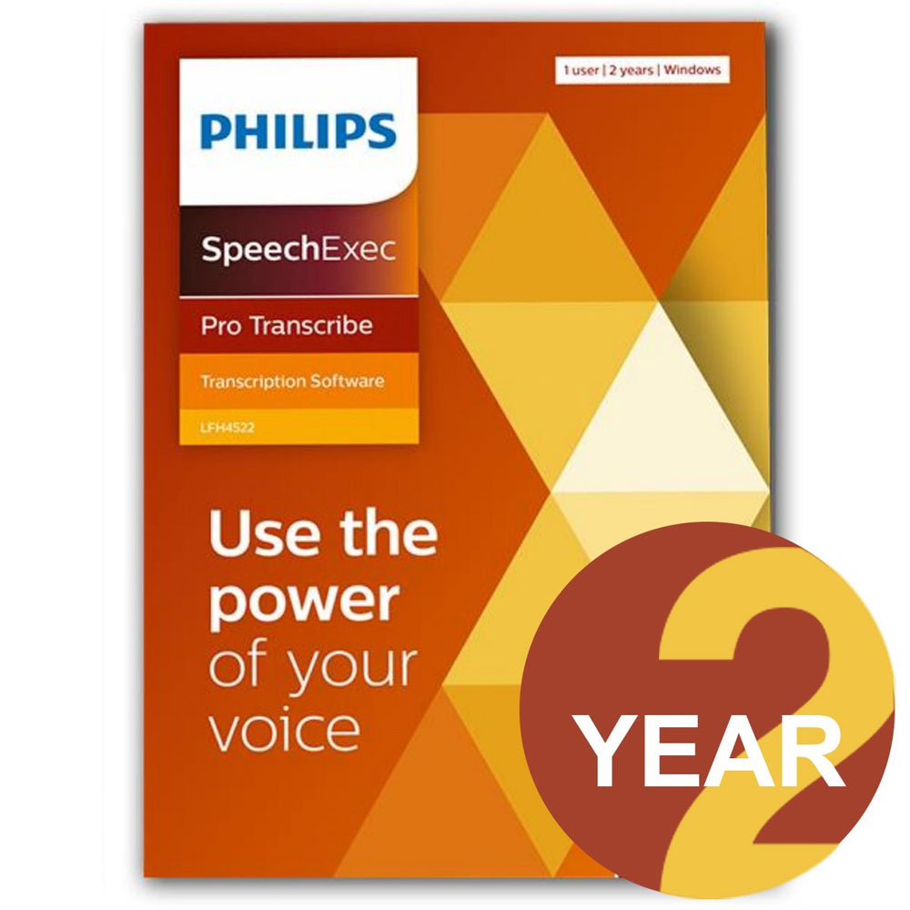Philips LFH4512/00 SpeechExec Pro Transcribe V11 Software - 2 Year License - Instant Download - Speak-IT Solutions LTD